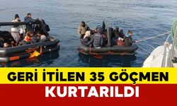 Yunanistan unsurları tarafında geri itilen 35 göçmen kurtarıldı