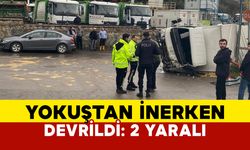 Beykoz’da Dik Yokuşta Kamyon Devrildi: 2 Kişi Yaralandı