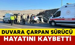 Duvara çarpan otomobilin sürücüsü hayatını kaybetti