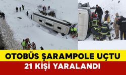 Erzincan’da otobüs şarampole uçtu: 21 yaralı