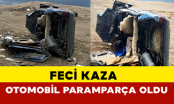 Feci kaza otomobil paramparça oldu