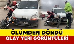 (FOTO GALERİ)Karaman’da hafif ticari araçla çarpışan motokurye ölümden döndü