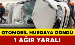 Hafif ticari araçla çarpışan otomobil hurdaya döndü: 1 ağır yaralı