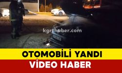 (VİDEO EKLENDİ) Karaman’da otomobil yangını