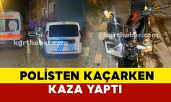 Karaman’da polisin dur ihtarına uymayan genç motosiklet sürücüsü kaza yaptı