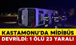 Kastamonu’da midibüs devrildi: 24 yaralı