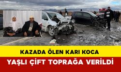 Kazada ölen karı koca yaşlı çift toprağa verildi