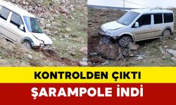 Konya'da kontrolden çıkan araç şarampole indi: 1 yaralı