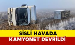 Kulu’da Sisli Havada Kamyonet Devrildi: Sürücü Yaralandı