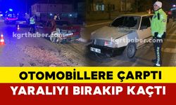 Park halindeki otomobillere çarpan sürücü kaza yerinden kaçtı: 1 yaralı