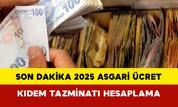 Son Dakika 2025 Asgari Ücret Kıdem Tazminatı Hesaplama