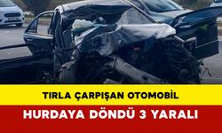 Tırla çarpışan otomobil hurdaya döndü: 3 yaralı