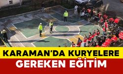 Trafik güvenliği için motokuryelere eğitim verildi