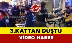 (VİDEO EKLENDİ) Karaman’da 3.kattan düşen genç adam hastanelik oldu