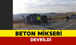 Adıyaman’da Beton Mikseri Devrildi