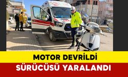 Adıyaman’da devrilen motosikletin sürücüsü yaralandı