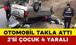 Amasya’da Otomobil Takla Attı: 2’si Çocuk 4 Yaralı