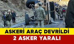 Askeri araç devrildi: 2 asker yaralı