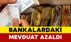 Bankalardaki mevduat azaldı