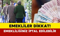 Emekliler dikkat! Emekliliğiniz iptal edilebilir