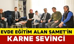 Evde Eğitim Gören Samet Göktekin’in Karne Sevinci