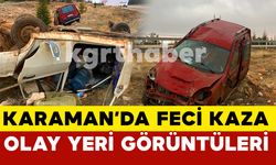 Karaman Mut Yolunda Feci Kaza 4 Yaralı