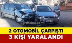 Karaman’da 2 otomobilin çarpıştığı kazada 3 kişi yaralandı