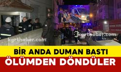 Karaman'da oturdukları daireyi bir anda duman bastı, ölümden döndüler