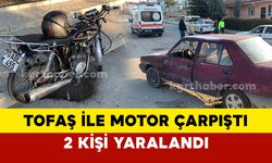 Karaman’da Tofaş ile motosiklet çarpıştı: 2 yaralı