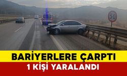 Kırıkkale'de kaza: otomobil bariyerlere çarptı: 1 yaralı