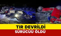 Konya’da feci kazada tır devrildi, sürücü hayatını kaybetti