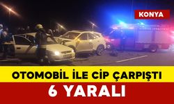 Otomobil ile cip çarpıştı: 6 yaralı