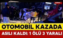 Otomobil korkuluklarda asılı kaldı: 1 ölü, 3 yaralı