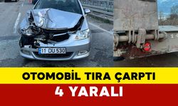 Otomobil tıra çarptı: 4 yaralı