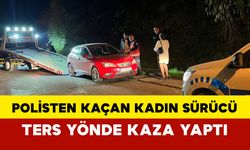 Polisten Kaçan Kadın Sürücü Ters Yönde Kaza Yaptı