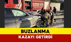 TEM otoyolunda buzlanma kazası: 1 yaralı