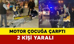 Karaman'da yolun karşısına geçmeye çalışan çocuğa motosiklet çarptı: 1 yaralı