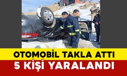 Van’da Takla Atan Otomobilde 5 Kişi Yaralandı