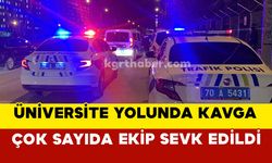 Karaman'da üniversite yolunda hareketli dakikalar
