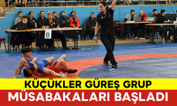 Küçükler Güreş Grup Müsabakaları Başladı