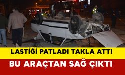 Samsun’da Lastiği Patlayan Otomobil Takla Attı: Sürücü Hurdaya Dönen Araçtan Sağ Çıktı