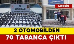 2 araçta 70 tabanca ele geçirildi: 2 kişi tutuklandı
