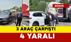 3 araç çarpıştı: 4 kişi yaralı