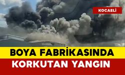 Boya fabrikasında korkutan yangın
