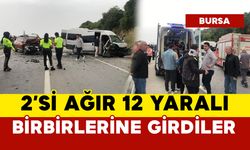 Feci kazada 2'si ağır 12 kişi yaralandı: taraflar birbirine girdi