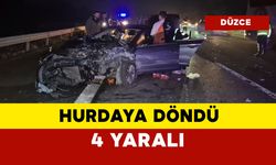 Feci kazada hurdaya döndü: 4 yaralı
