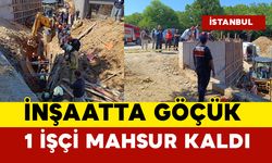 İnşaat alanında göçük: 1 işçi mahsur kaldı