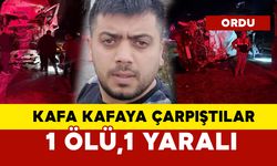 Kamyonlar kafa kafaya çarpıştı: 1 ölü, 1 yaralı