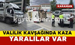 Valilik Kavşağında trafik kazası: yaralılar var
