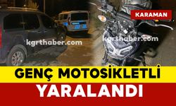 Karaman’da hafif ticari araçla motosiklet çarpıştı: 1 yaralı